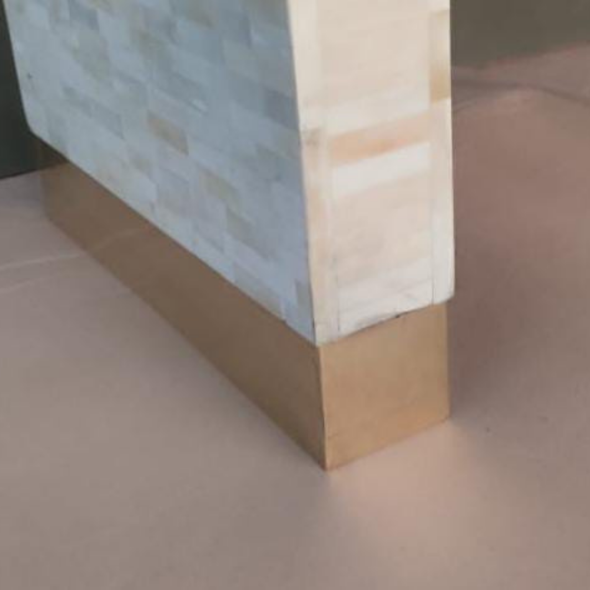 White Bone Inlay Waterfall Console Table | Handmade Modern Entryway Table