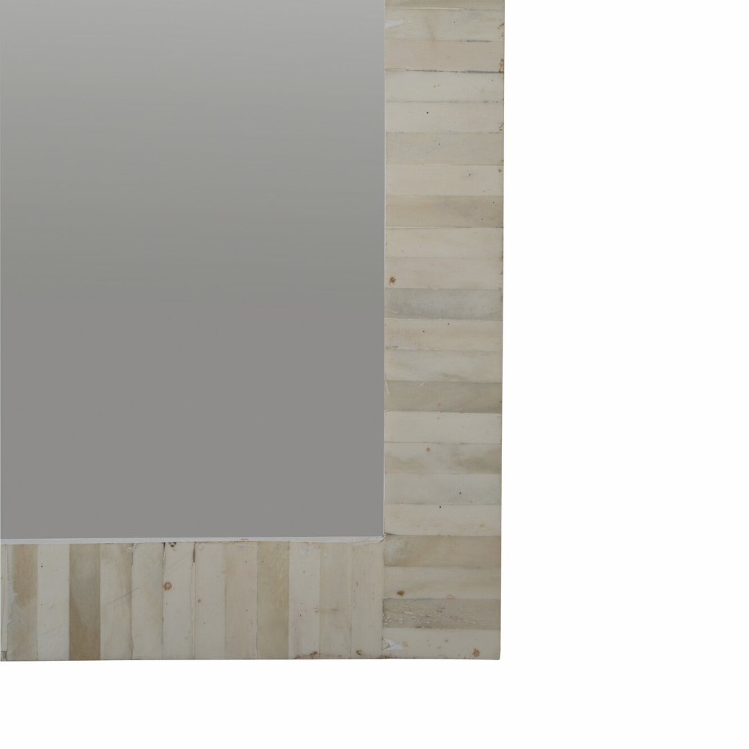 Natural Bone Inlay Arch Mirror Frame Handmade Minimal Wall Mirror Luxury Neutral Home Decor