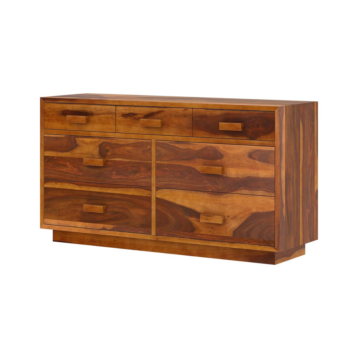 Solid Wood 6 Drawer Dresser | Modern Wooden Chest of Drawers | Large Bedroom Storage Cabinet | Handmade Furniture