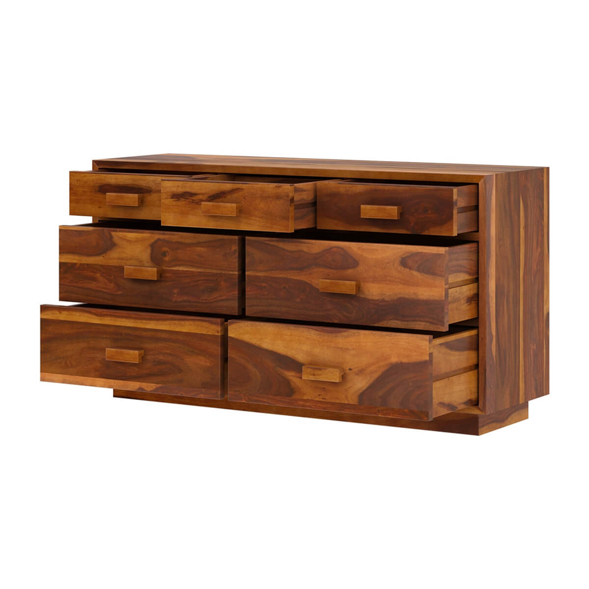 Solid Wood 6 Drawer Dresser | Modern Wooden Chest of Drawers | Large Bedroom Storage Cabinet | Handmade Furniture