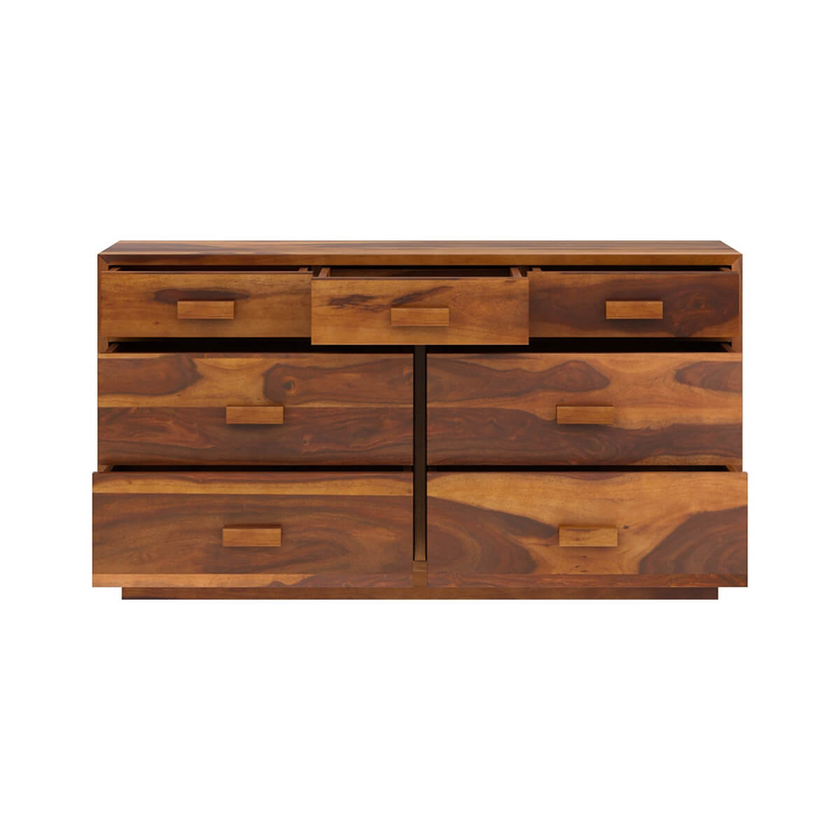 Solid Wood 6 Drawer Dresser | Modern Wooden Chest of Drawers | Large Bedroom Storage Cabinet | Handmade Furniture