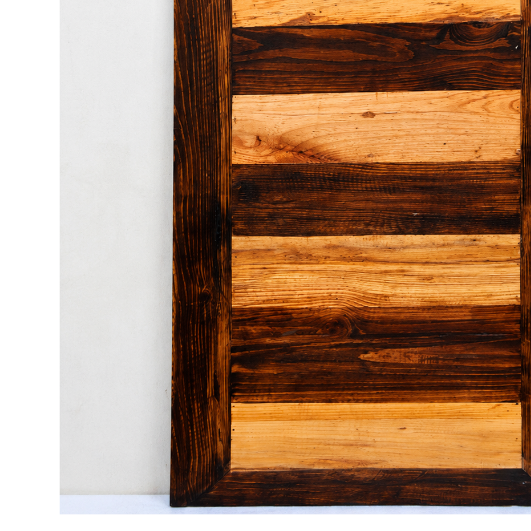 Handmade Rustic Solid Wood Table Top – Farmhouse Wooden Panel