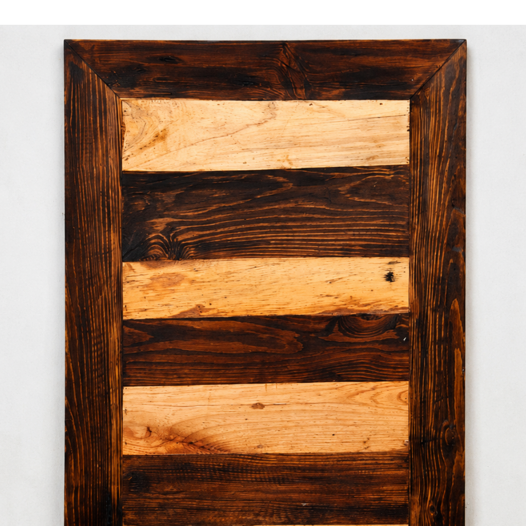 Handmade Rustic Solid Wood Table Top – Farmhouse Wooden Panel