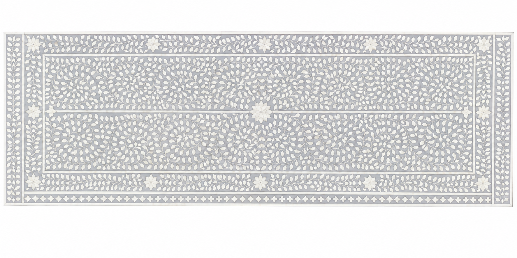 Gray White Bone Inlay Headboard Handmade Floral King Queen Bed Headboard Luxury Bedroom Furniture Decor