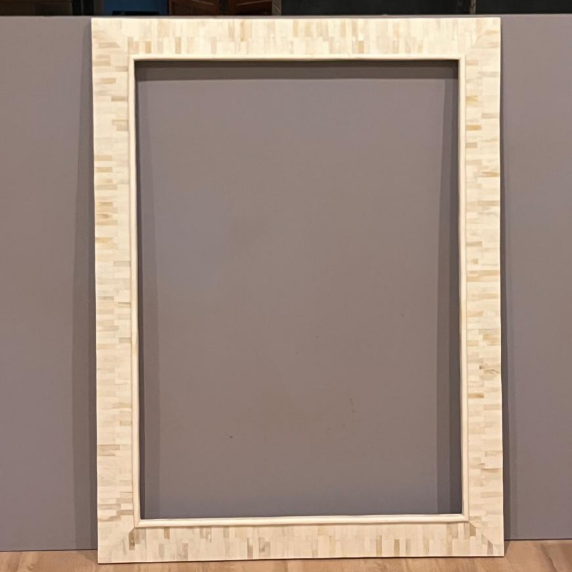 Handmade Natural Bone Inlay Mirror Frame | Rectangular Decorative Wall Mirror Frame | Luxury Bone Inlay Home Decor