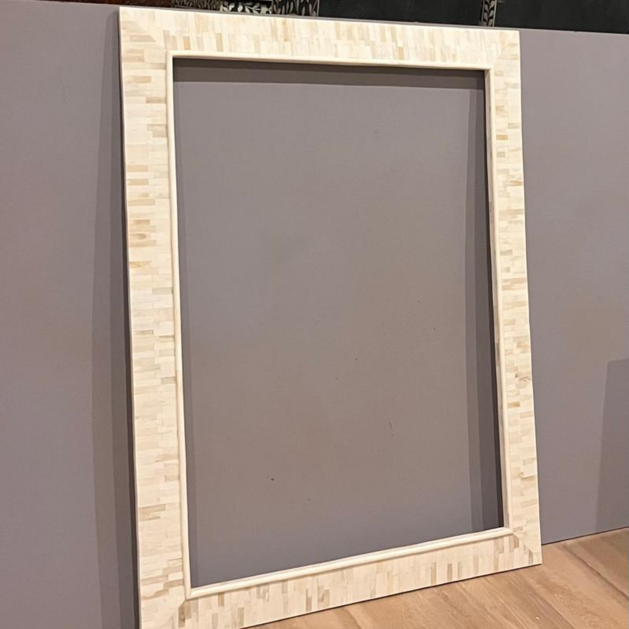 Handmade Natural Bone Inlay Mirror Frame | Rectangular Decorative Wall Mirror Frame | Luxury Bone Inlay Home Decor
