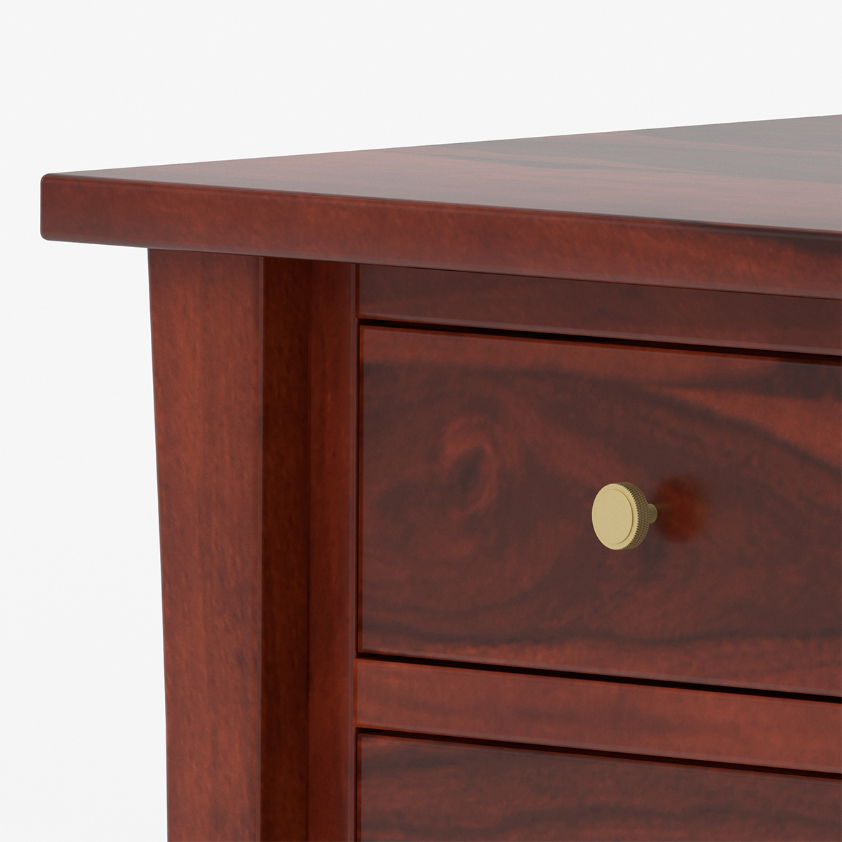 Solid Wood Bedside Table with 3 Drawers | Modern Wooden Nightstand | Minimalist Bedroom Side Table