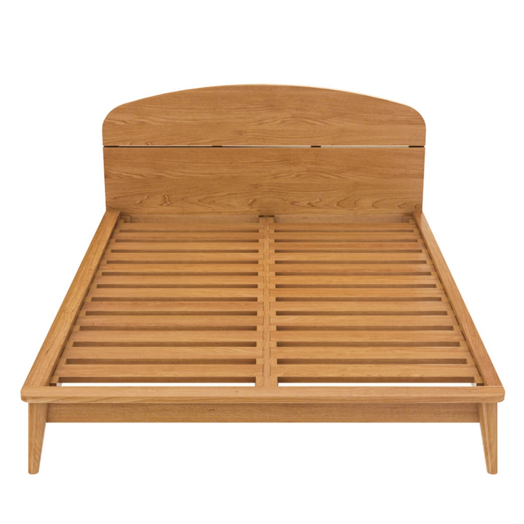 Modern Solid Wood Platform Bed Frame – Handmade Minimalist Wooden Bed