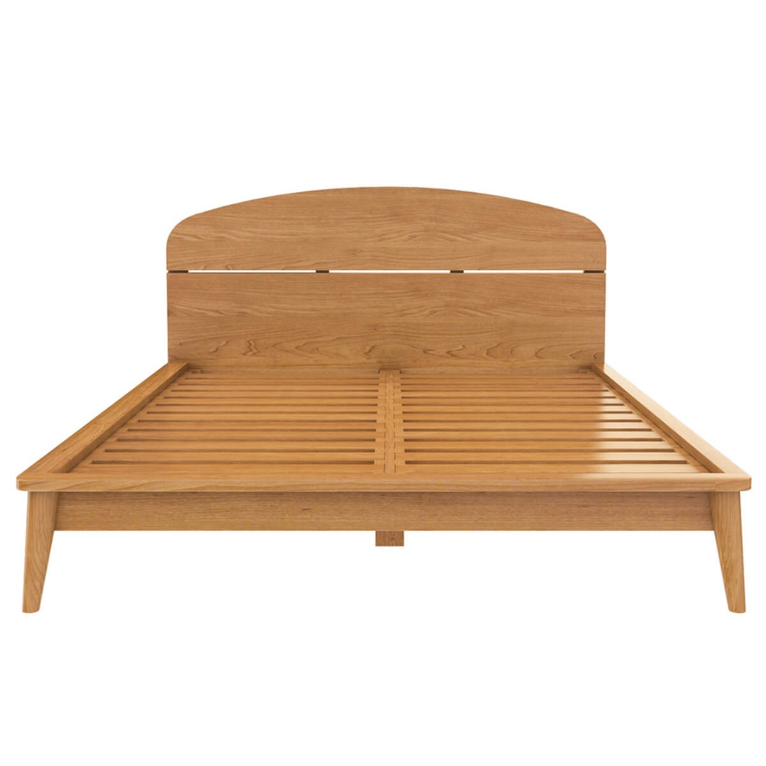 Modern Solid Wood Platform Bed Frame – Handmade Minimalist Wooden Bed