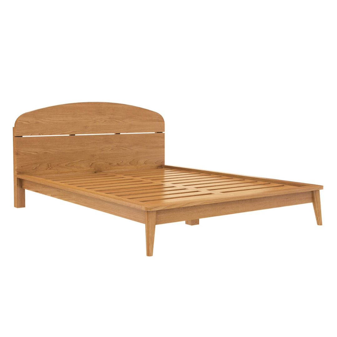 Modern Solid Wood Platform Bed Frame – Handmade Minimalist Wooden Bed