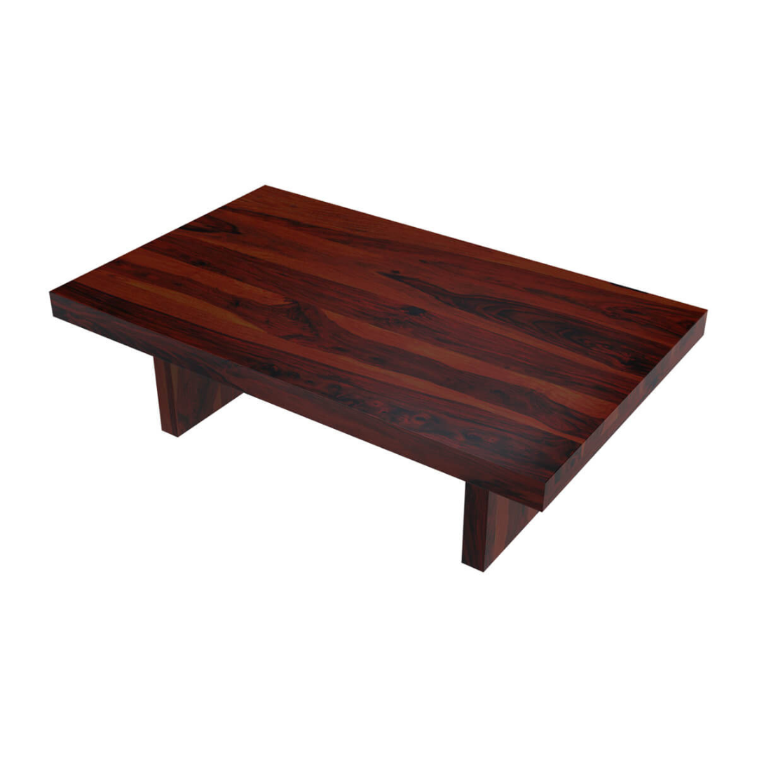 Solid Wood Modern Coffee Table – Handmade Minimalist Wooden Center Table