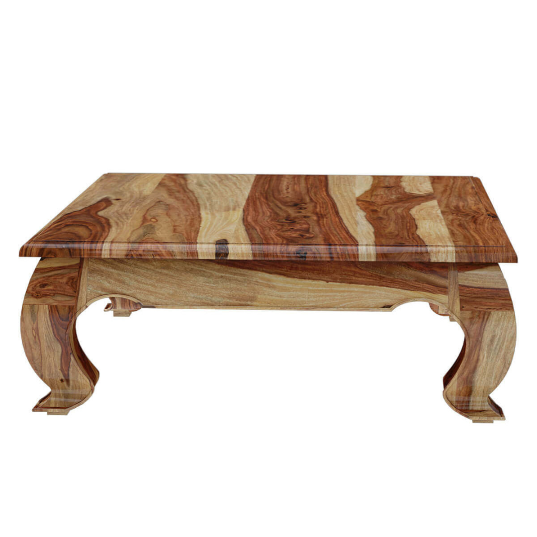 Halfeti Rustic Large Opium Leg Coffee Table – Handmade Wooden Square Table