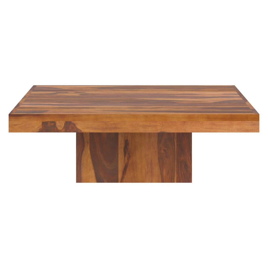 Solid Wood Square Coffee Table – Handmade Modern Wooden Center Table