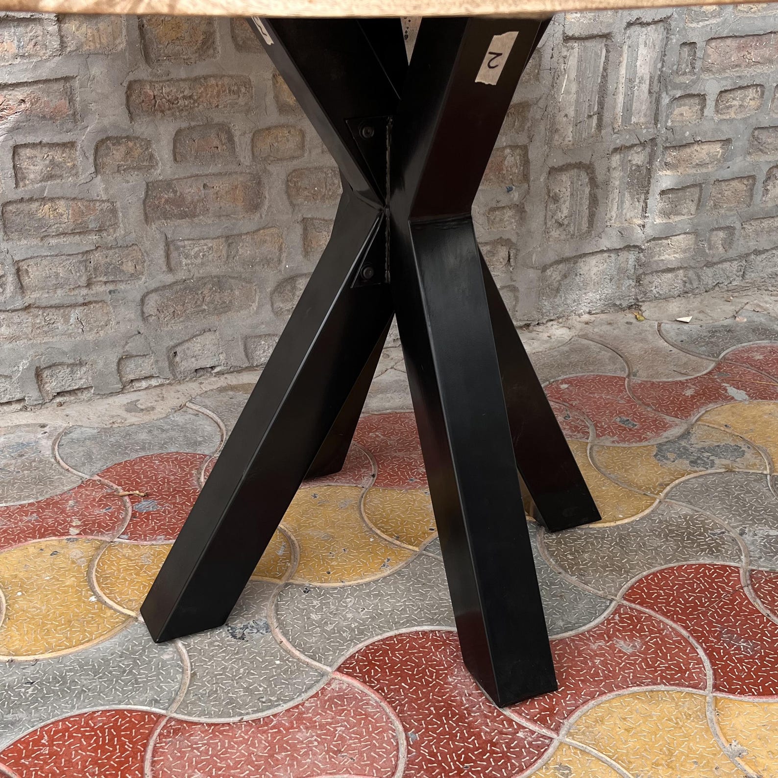 Round Reclaimed Wood Dining Table, Handmade Rustic Modern Farmhouse Table, Wooden Kitchen Dining Furniture