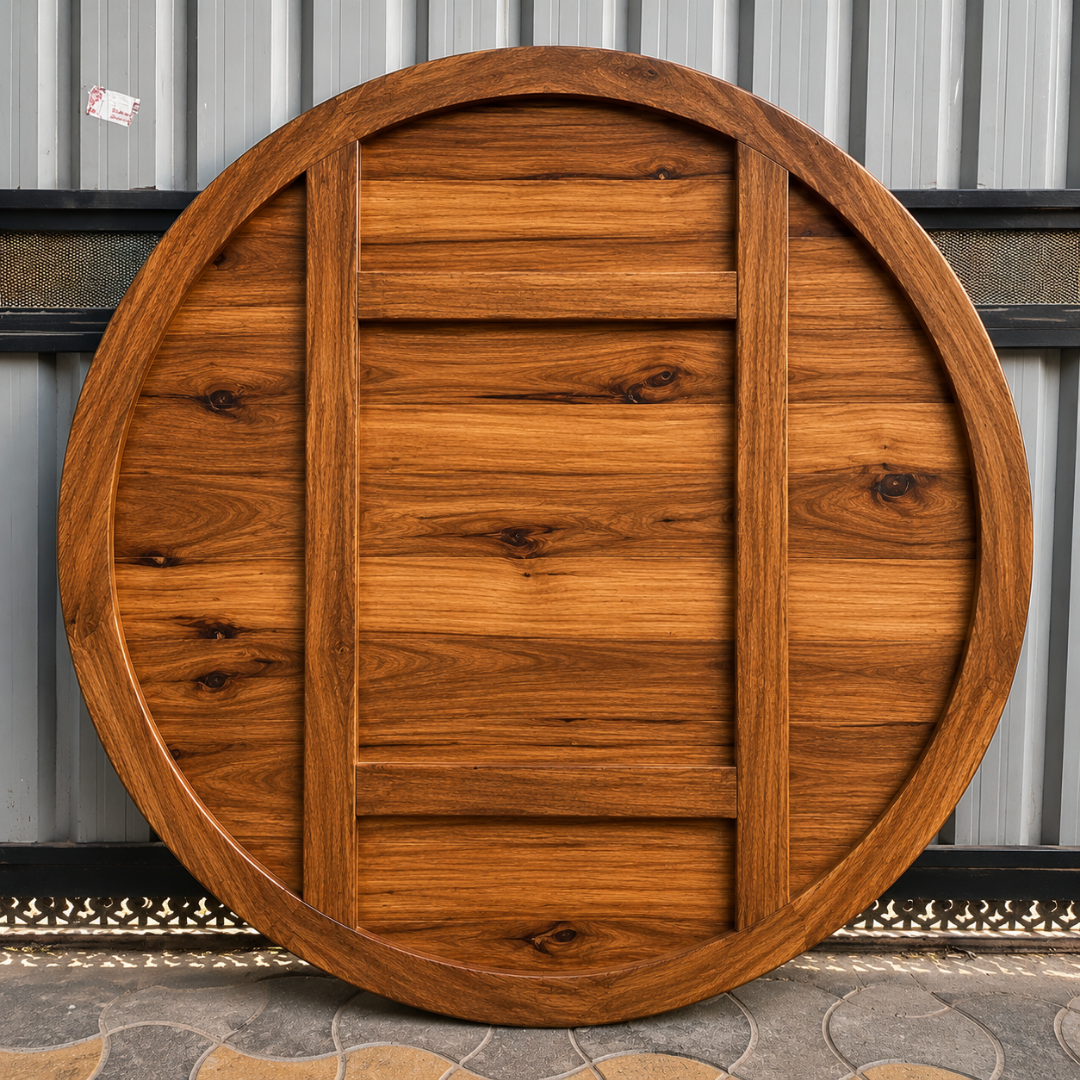 Handmade Solid Wood Round Table Top – Natural Rustic Dining & Coffee Table Surface