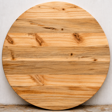 Handmade Light Solid Wood Round Table Top – Natural Rustic Dining & Coffee Table Surface