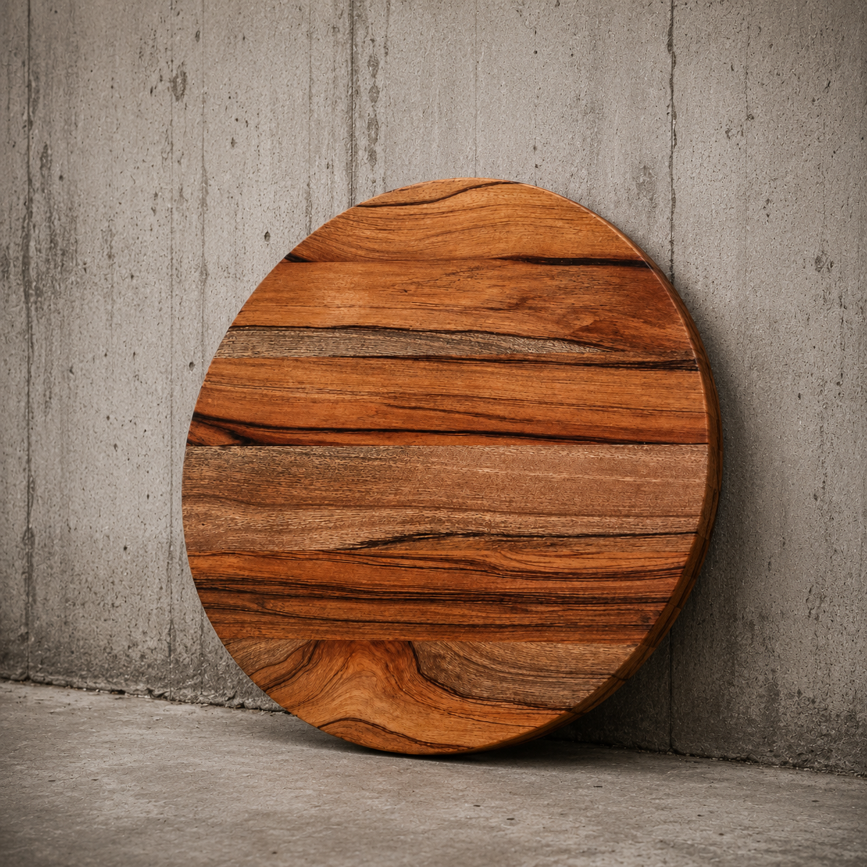 Handmade Solid Wood Round Table Top – Rich Grain Natural Dining & Coffee Table Surface