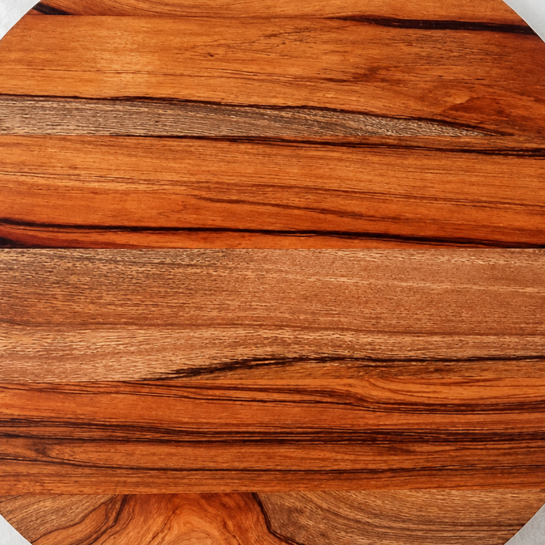 Handmade Solid Wood Round Table Top – Rich Grain Natural Dining & Coffee Table Surface