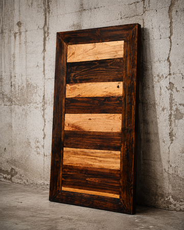 Handmade Rustic Solid Wood Table Top – Farmhouse Wooden Panel