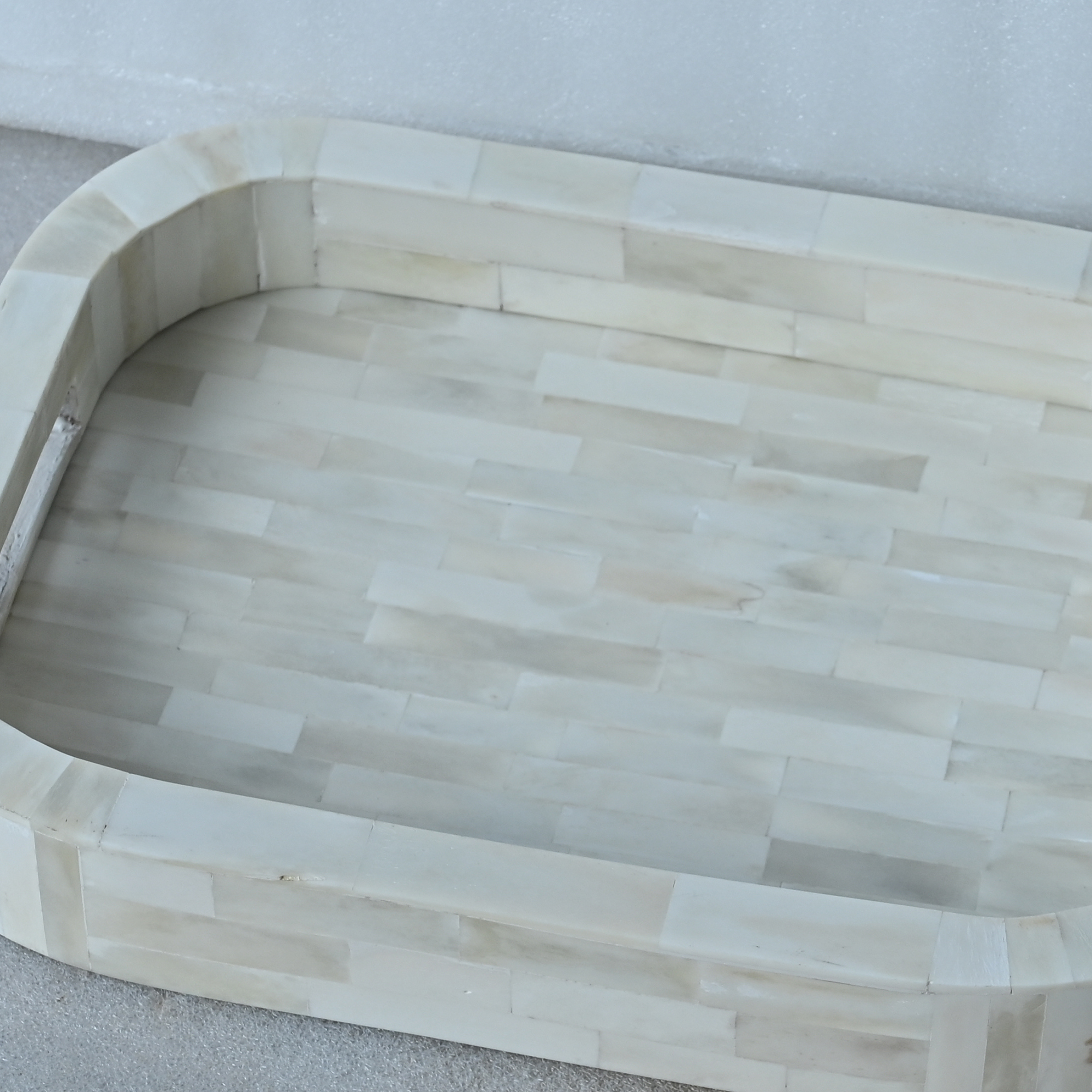 Handmade Bone Inlay Decorative Kitchen Tray | Luxury Countertop Organizer Tray